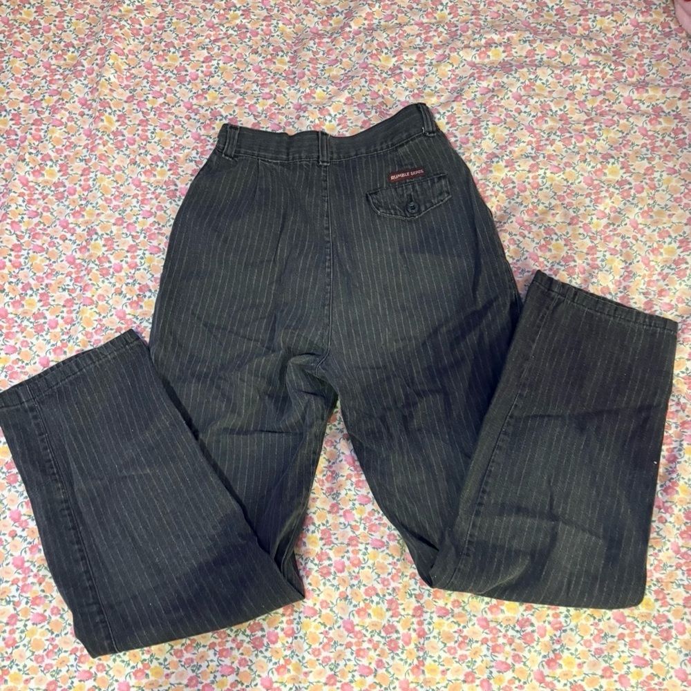 Black striped jeans